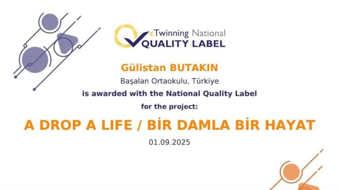 eTwinning Ulusal Kalite Etiketi Almaya Hak Kazanan Matematik Öğretmenimiz Gülistan Butakın'ı Tebrik Ederiz..